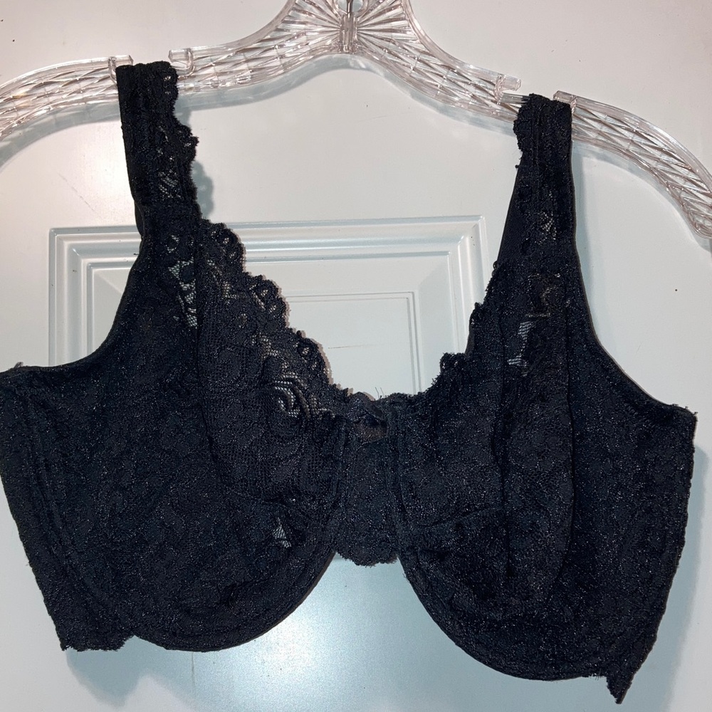smart & sexy Black Lace Underwire Bra with Full Cups 38DDD